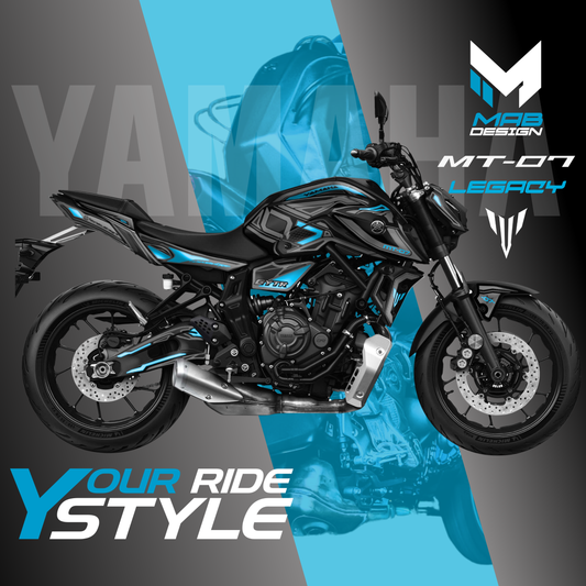 YAMAHA MT-07 (2021-2024) - LEGACY - BLUE WAVE