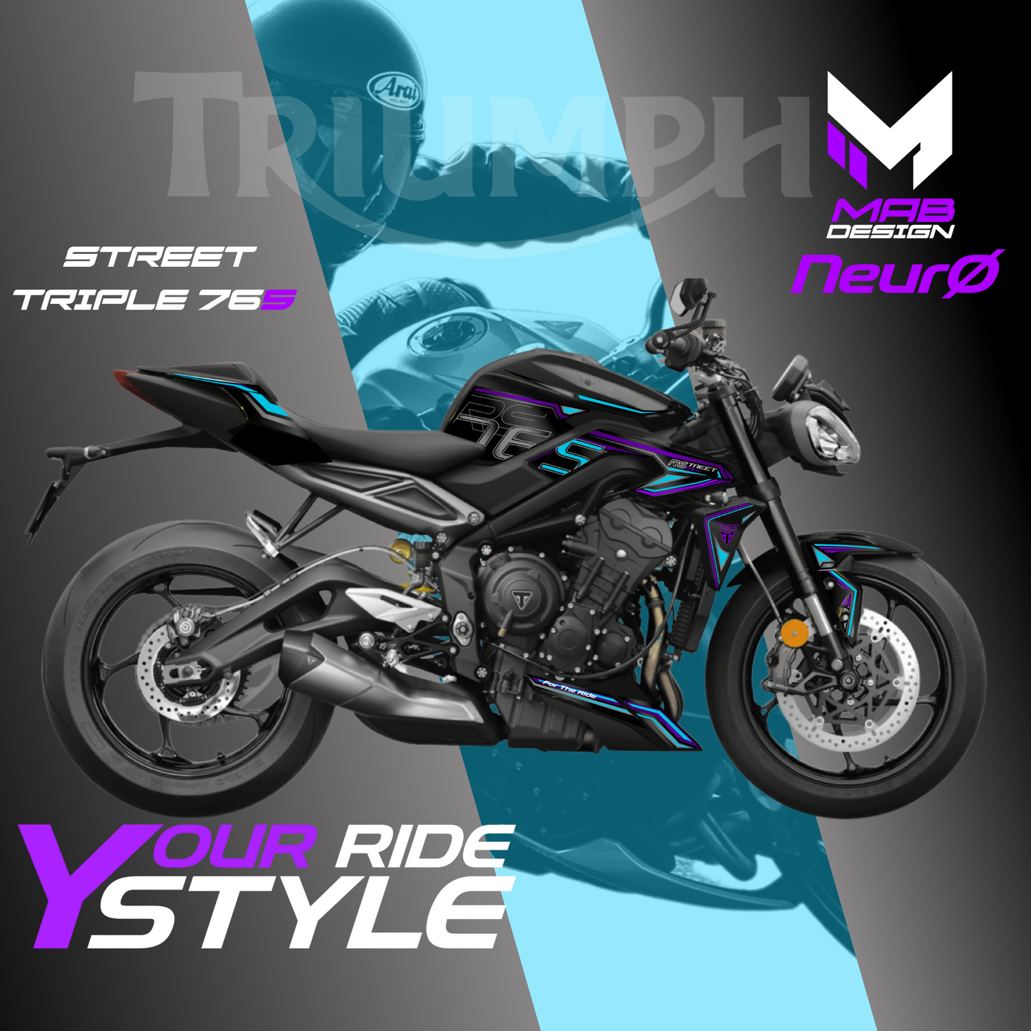 TRIUMPH STREET TRIPLE R/RS Black (2023-2025) - NeurØ - Aurora Pulse
