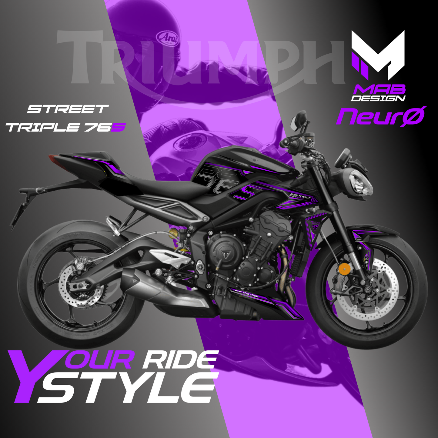 TRIUMPH STREET TRIPLE R/RS Black (2023-2025) - NeurØ - Nebula Dust
