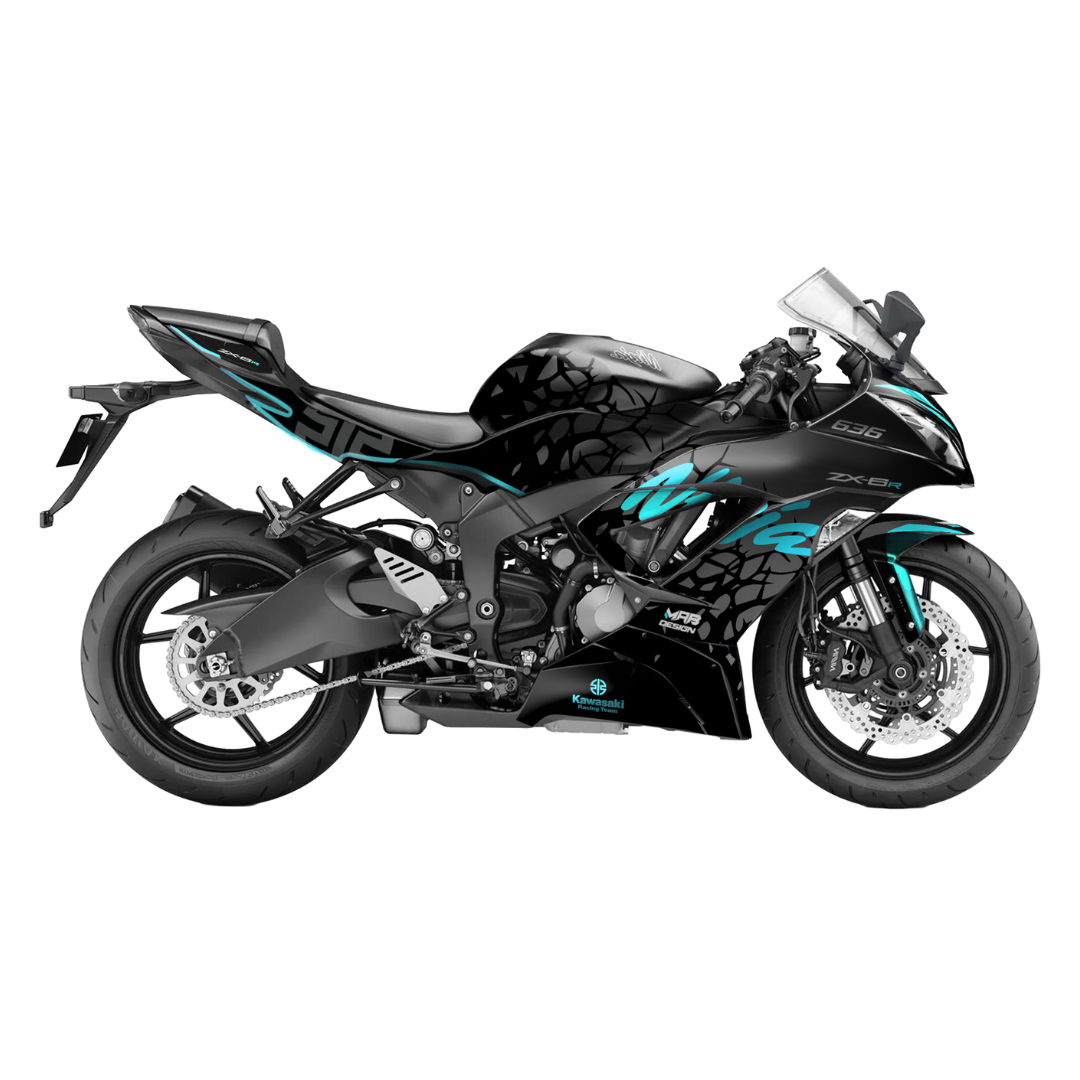 Kawasaki ZX-6R (2013-2016) - DARK RIFT CYAN