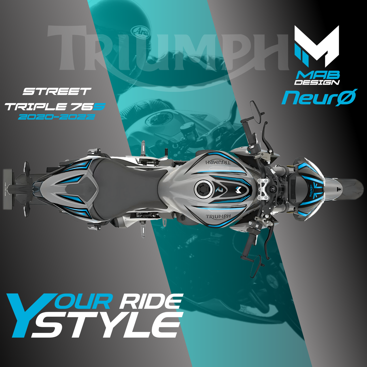 TRIUMPH STREET TRIPLE R/RS (2020-2022) - NeurØ - CYAN