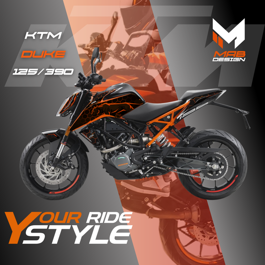 KTM DUKE 125/390 (2017-2023) - BLACK PANTHER