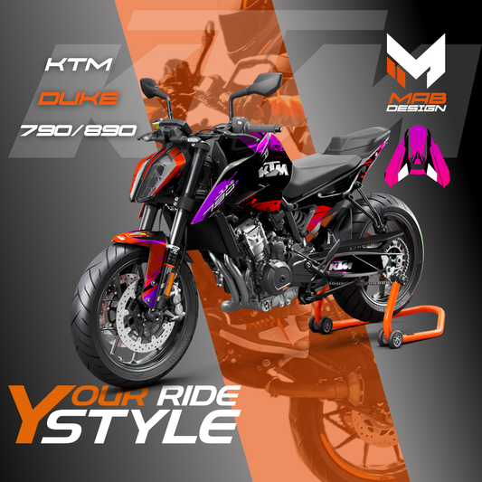 KTM DUKE 790/890 (2021-2025) - STREET GRUNGE - Obsidian Rush