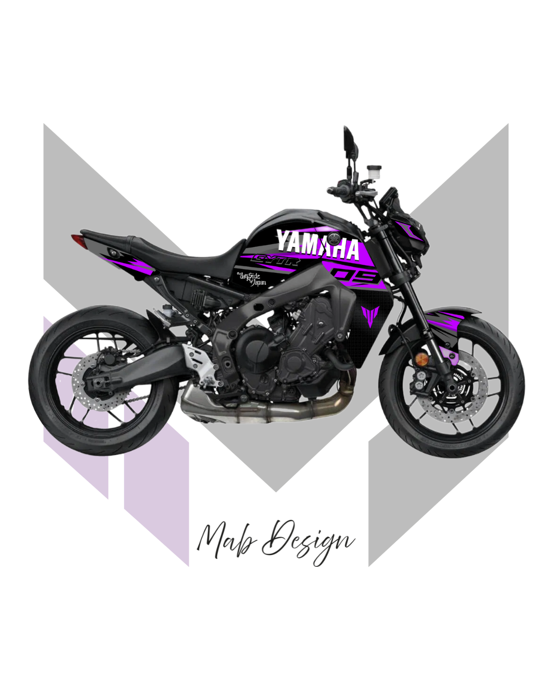 YAMAHA MT-09 Black (2021-2023) - Storm - Purple&Gray