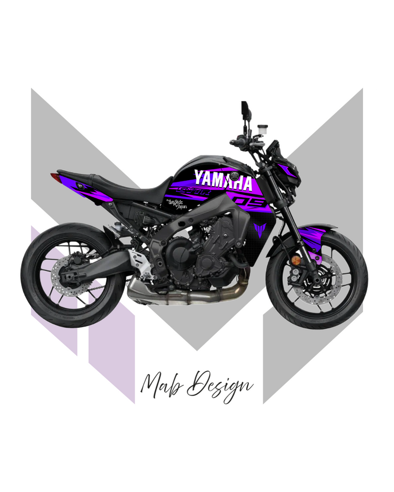 YAMAHA MT-09 Black (2021-2023) - Storm - Double Purple