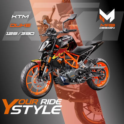 KTM DUKE 125/390 (2017-2023) BULLSTRIKE BLACK