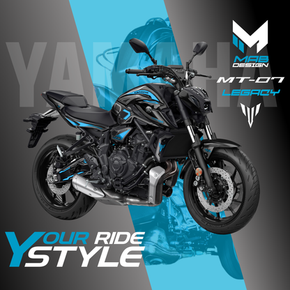 YAMAHA MT-07 (2021-2024) - LEGACY - BLUE WAVE