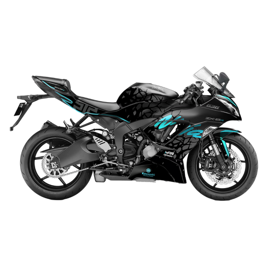 Kawasaki ZX-6R (2013-2016) - DARK RIFT CYAN