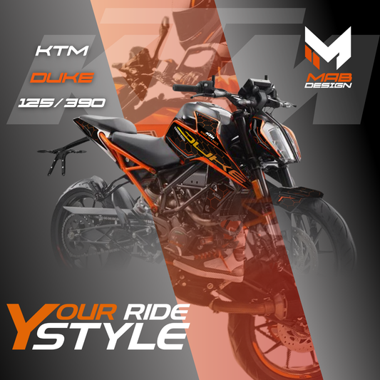 KTM DUKE 125/390 (2017-2023) - BLACK PANTHER