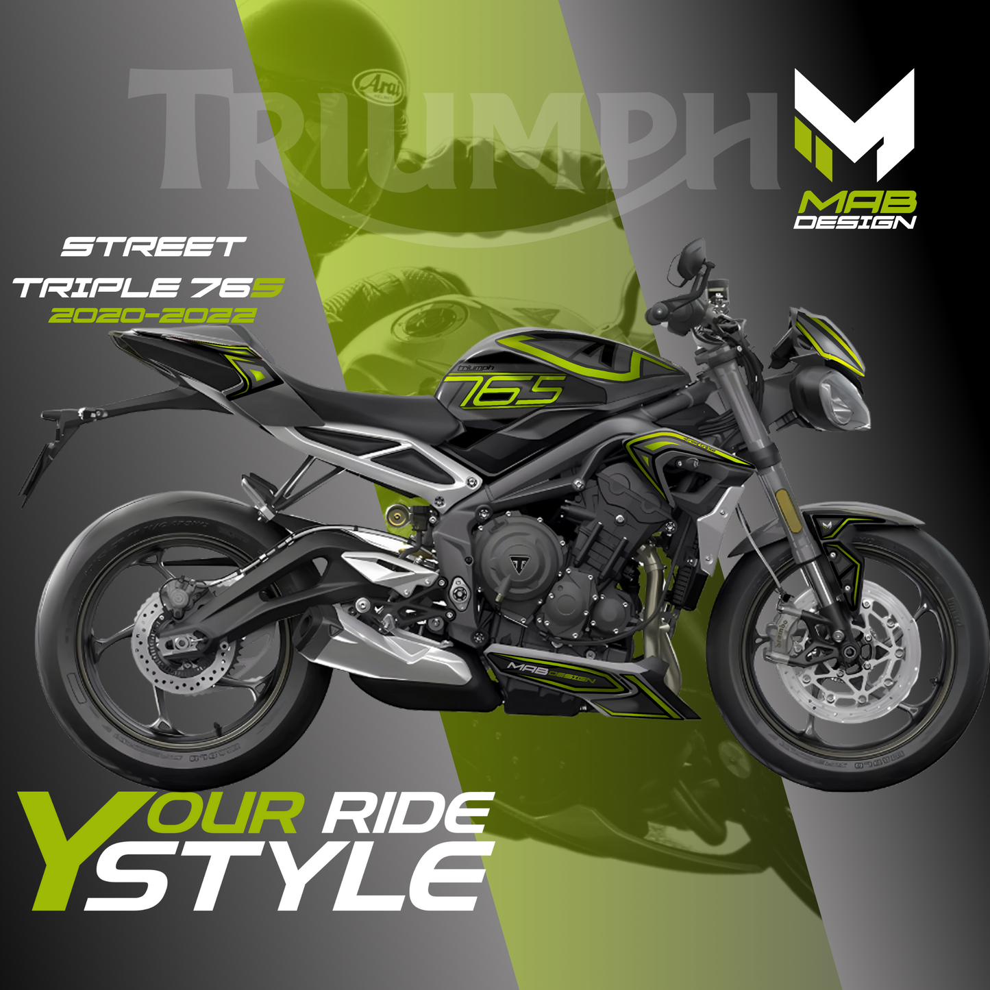TRIUMPH STREET TRIPLE R/RS (2020-2022) - MK2 - Toxic Scream