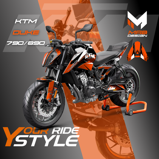 KTM DUKE 790/890 (2021-2025) - STREET GRUNGE - Orange Strike