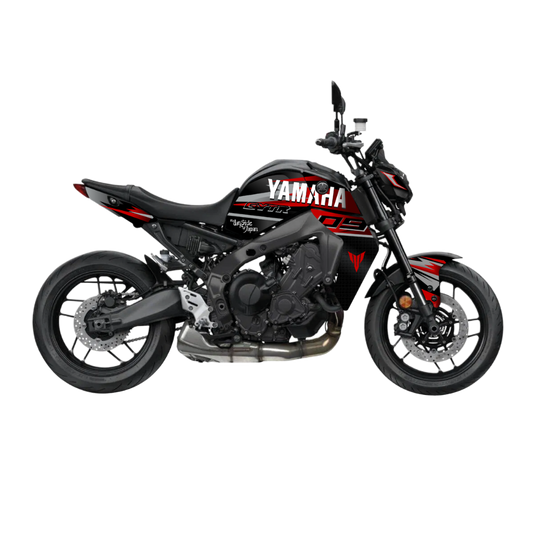 YAMAHA MT-09 Black (2021-2023) - Storm - Shiny Red
