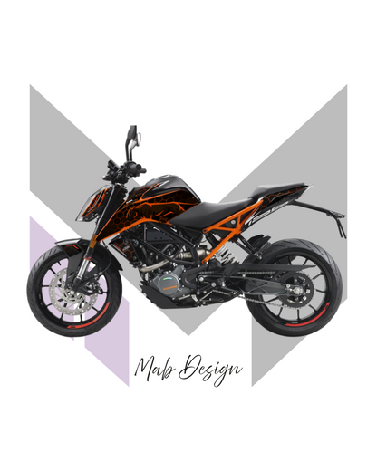 KTM DUKE 125/390 (2017-2023) - BLACK PANTHER
