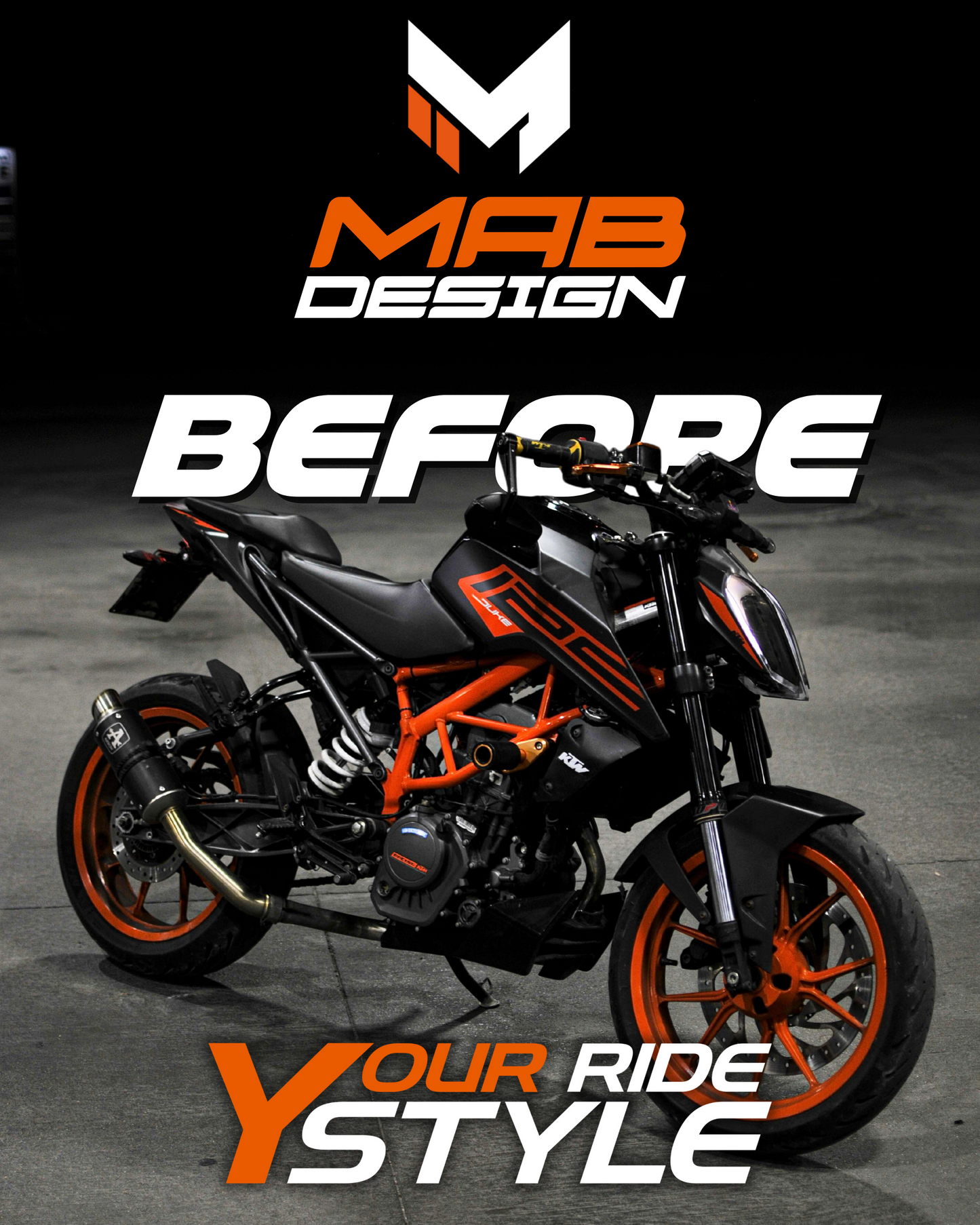 KTM DUKE 125/390 (2017-2023) BULLSTRIKE BLACK
