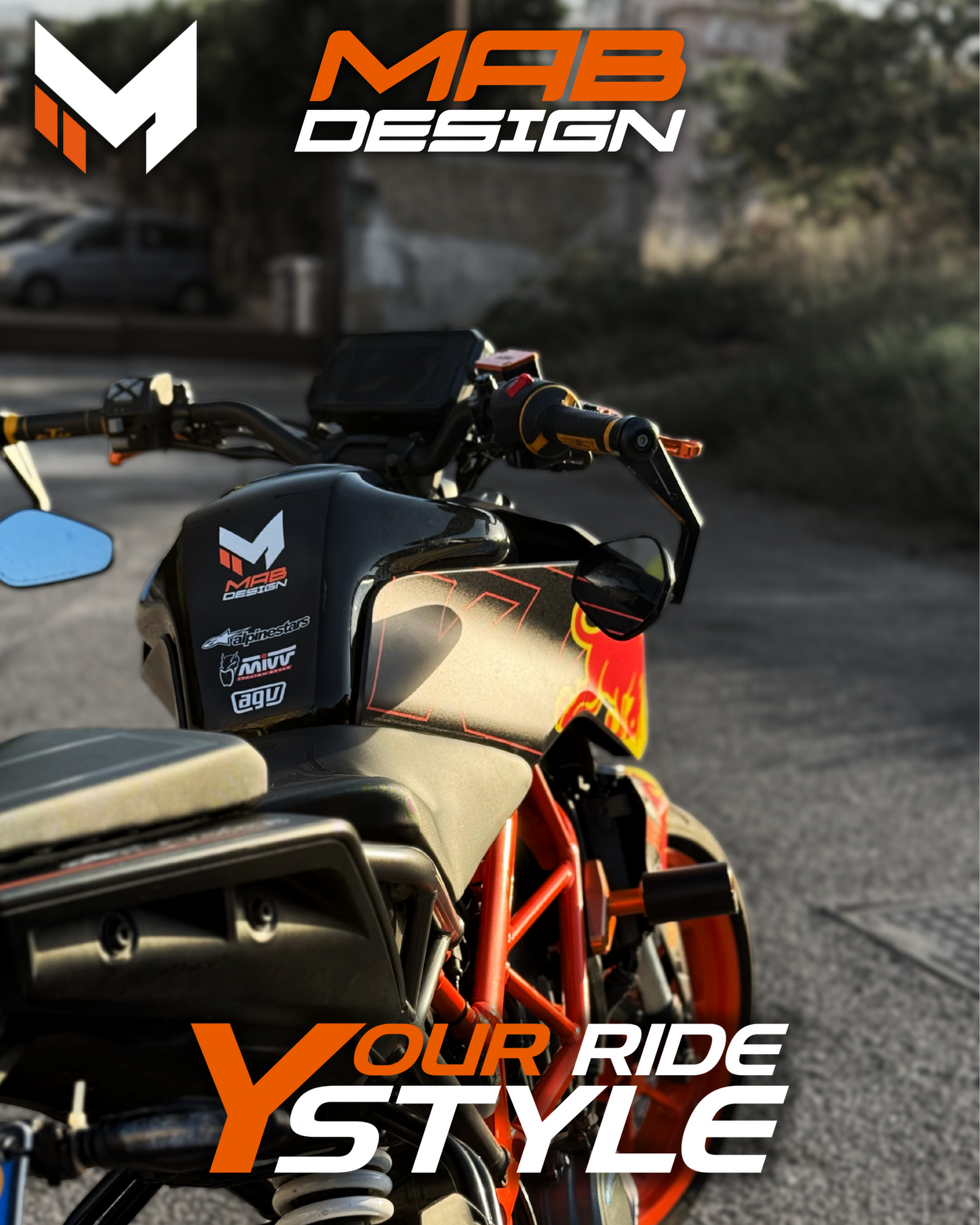 KTM DUKE 125/390 (2017-2023) BULLSTRIKE BLACK